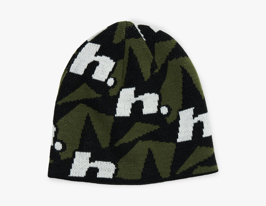 HUF H Star Repeat Skull Beanie / Olive
