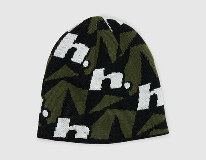HUF H Star Repeat Skull Beanie / Olive