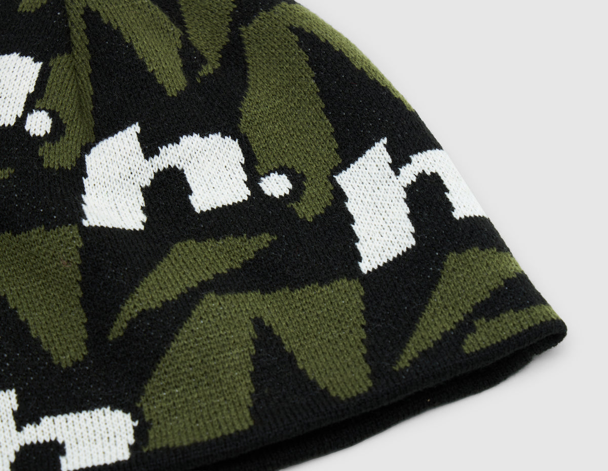 HUF H Star Repeat Skull Beanie / Olive