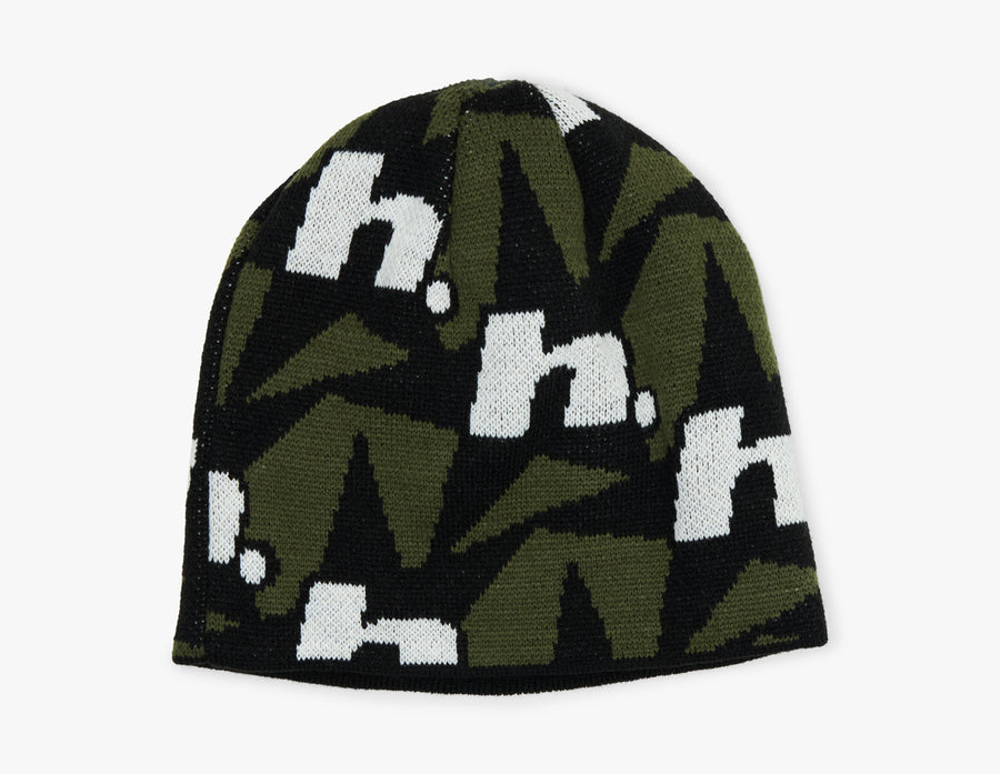HUF H Star Repeat Skull Beanie / Olive