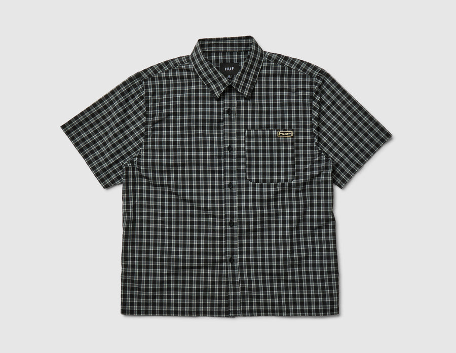 HUF Stretch Micro Plaid Shirt / Black