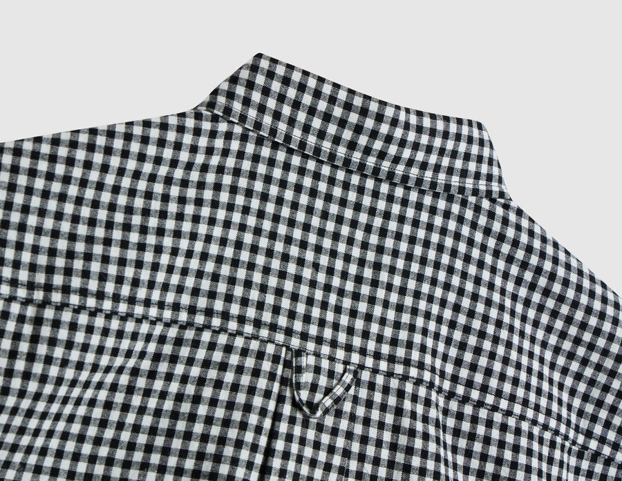 HUF 89 Micro Gingham Oxford Shirt Black / White