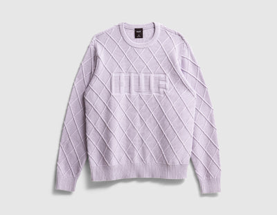 HUF Grid Crewneck Dust Purple