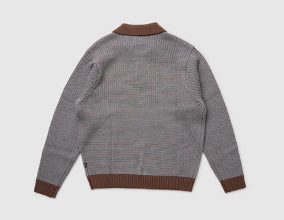 HUF Megablast Two Tone Waffle Sweater Washed Blue / Moss