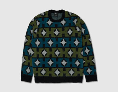 HUF Space Age Crewneck Sweater / Pine