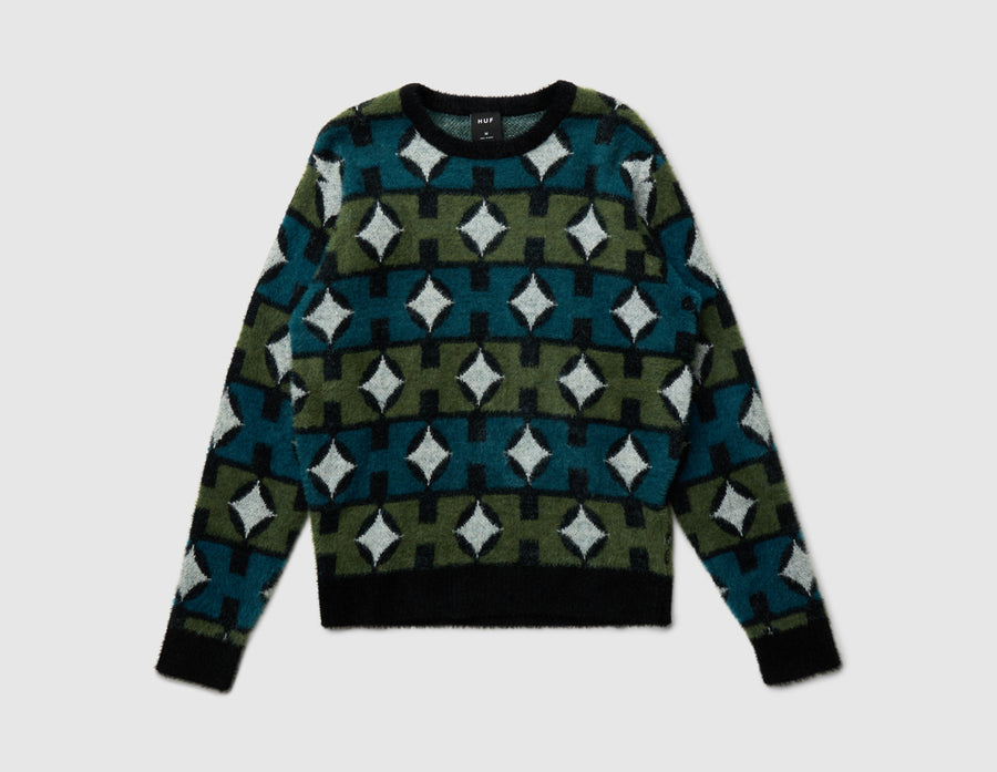 HUF Space Age Crewneck Sweater / Pine