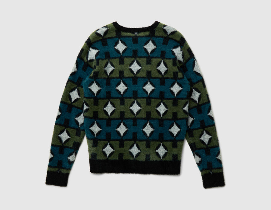 HUF Space Age Crewneck Sweater / Pine