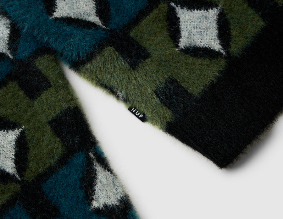HUF Space Age Crewneck Sweater / Pine