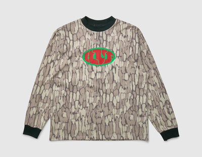 HUF Warped Camo Knit Top / Muted Camo