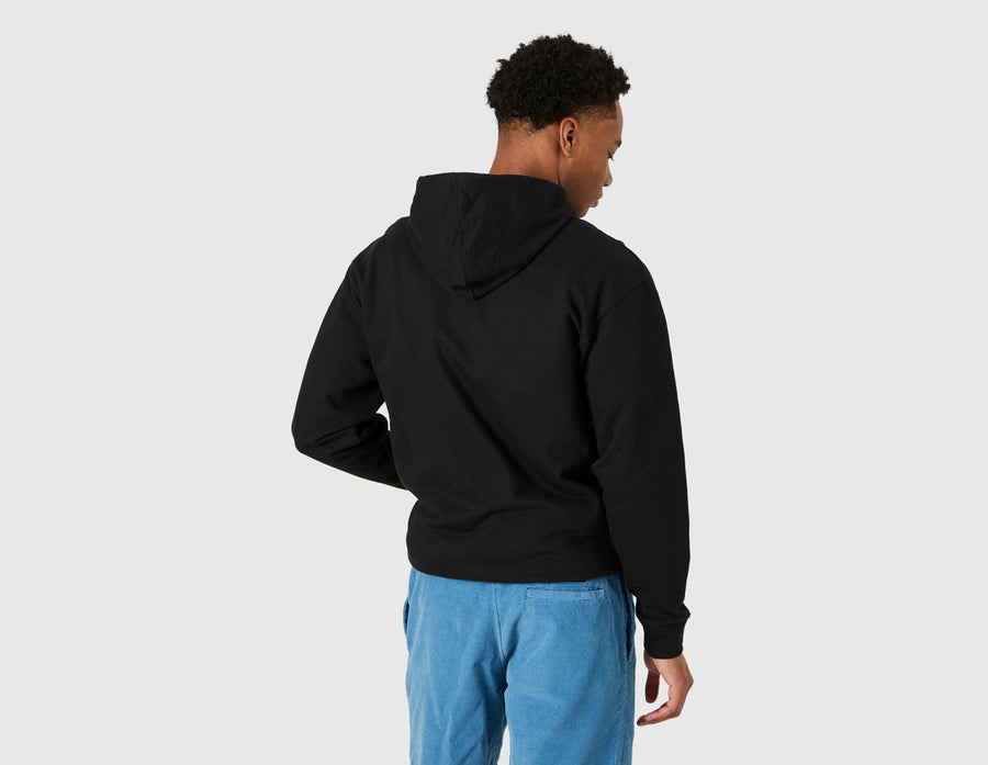 Quiet Life Horizon Script Embroidered Pullover Hoodie / Black