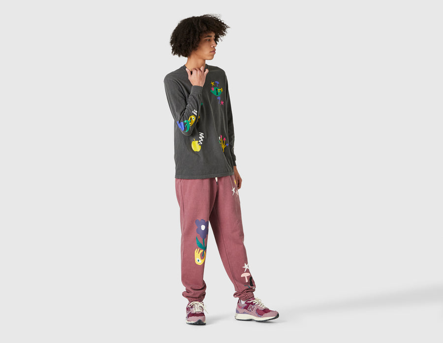Quiet Life x Lookout & Wonderland Fleece Jogger Pants / Berry