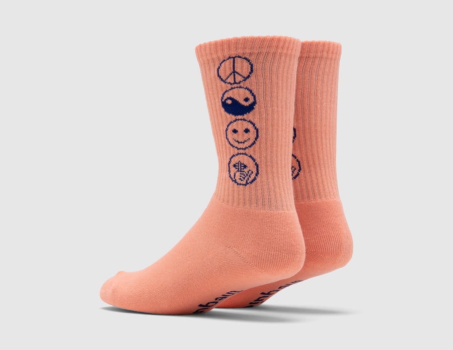 Quiet Life Symbols Socks (3 Pack) / Coral