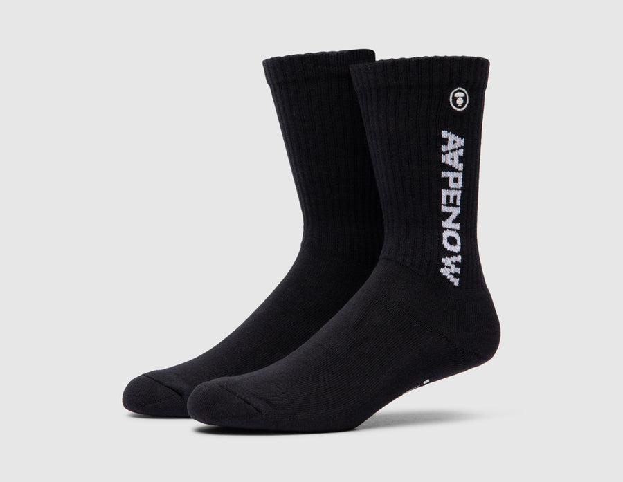 AAPE Now Long Ribbed Socks / Black
