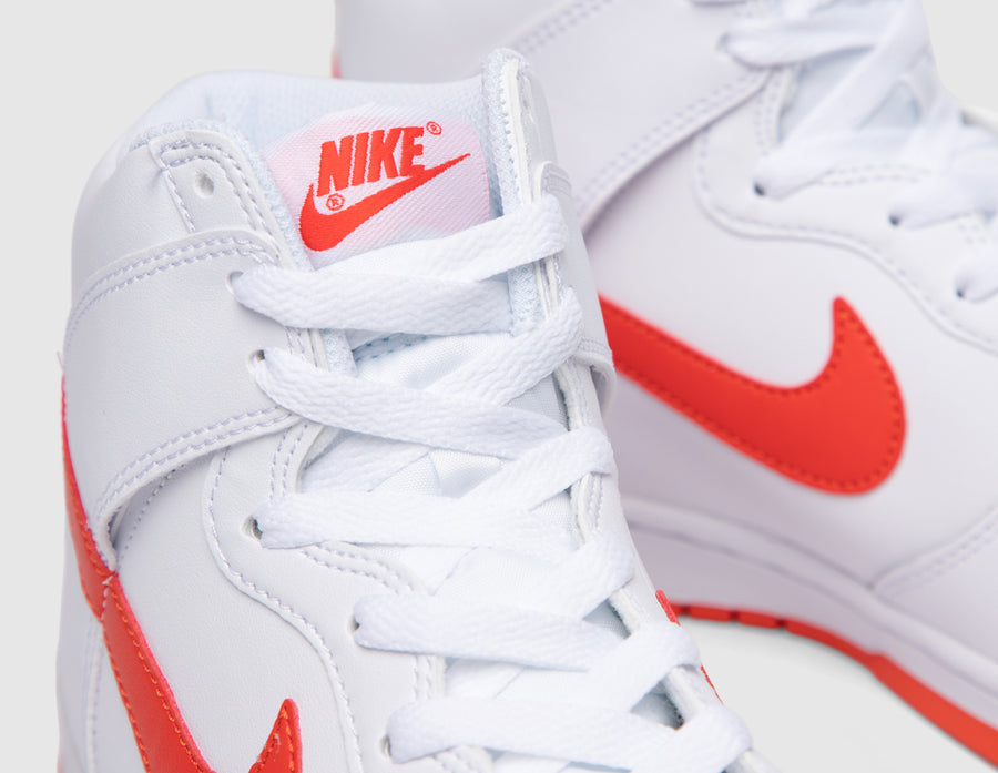Nike Dunk High Retro White / Picante Red