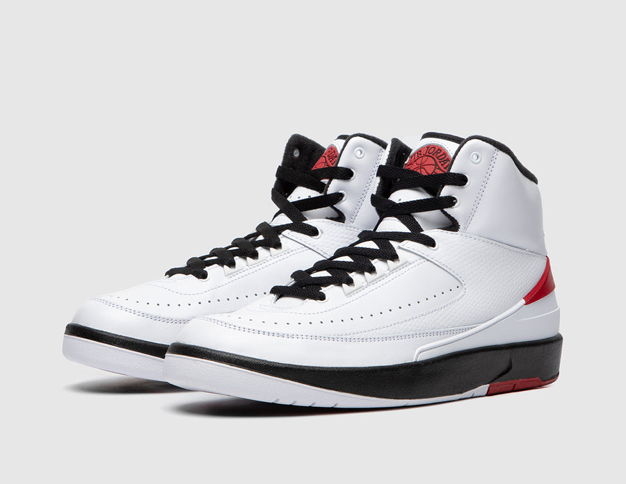 Jordan 2 Retro White / Varsity Red - Black