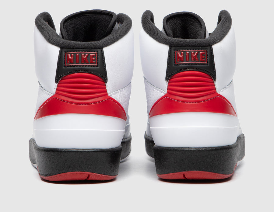 Jordan 2 Retro White / Varsity Red - Black