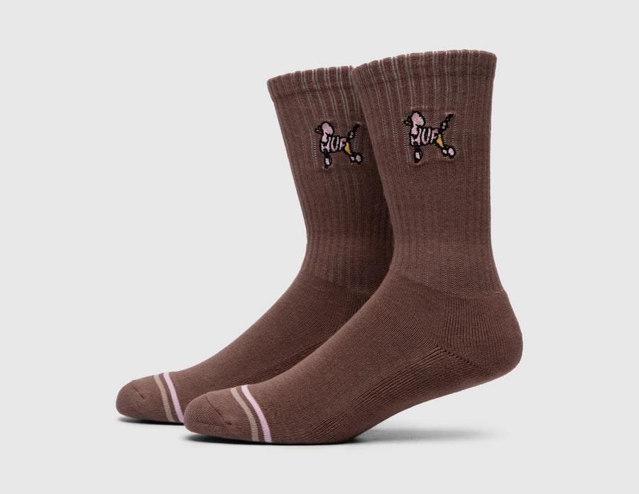 HUF Poodle Crew Socks / Bark