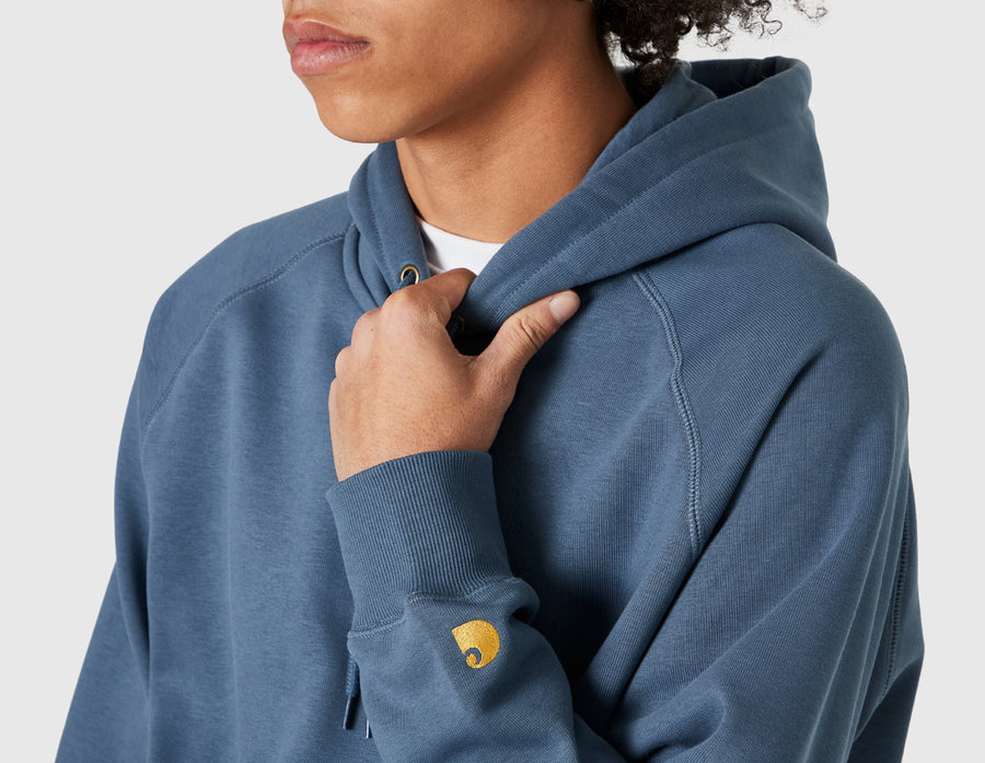 Carhartt WIP Chase Pullover Hoodie Storm Blue / Gold
