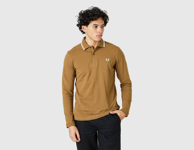 Fred Perry Made in England Twin Tipped L/S Fp Shirt Shaded Stone / Ecru