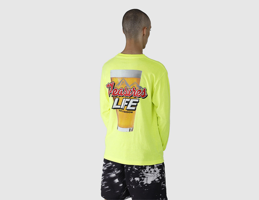 Pleasures Refresh Long Sleeve T-shirt / Safety Green