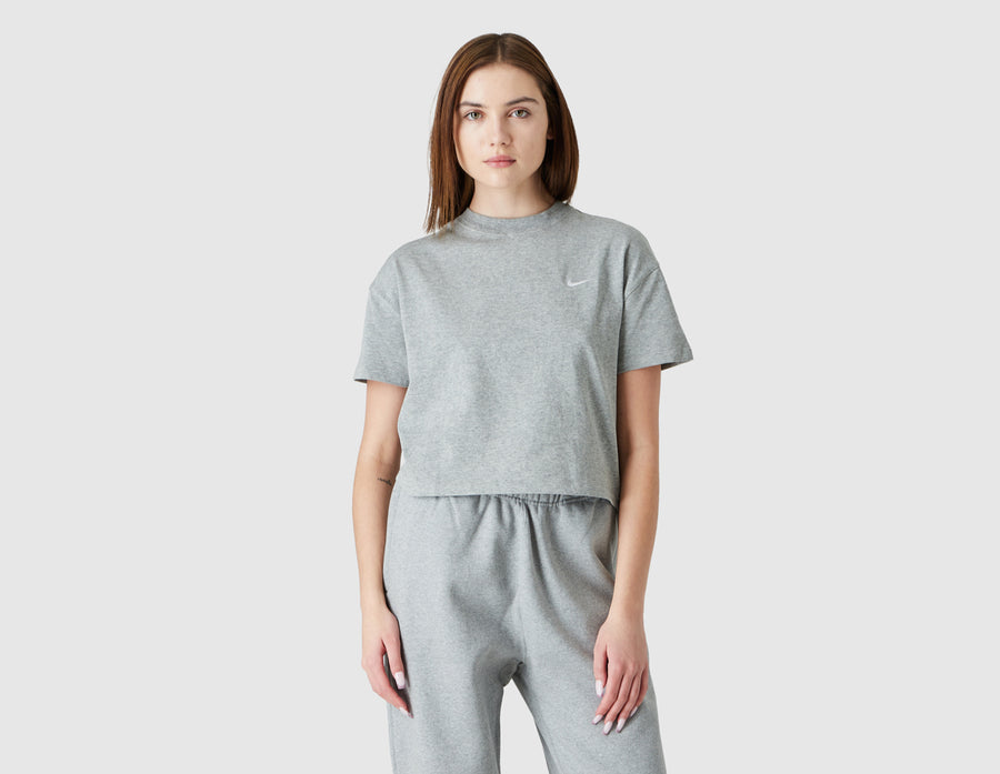 NikeLab Women’s Swoosh T-shirt Dark Heather Grey / White