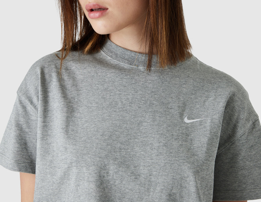 NikeLab Women’s Swoosh T-shirt Dark Heather Grey / White