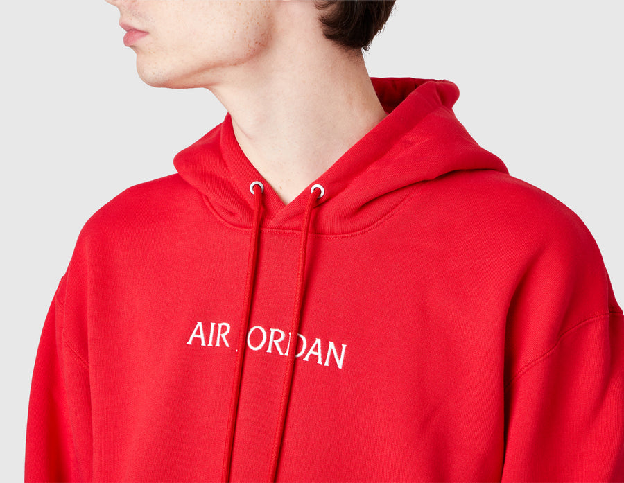 Jordan "Air Jordan" Fleece Pullover Hoodie Fire Red / Sail