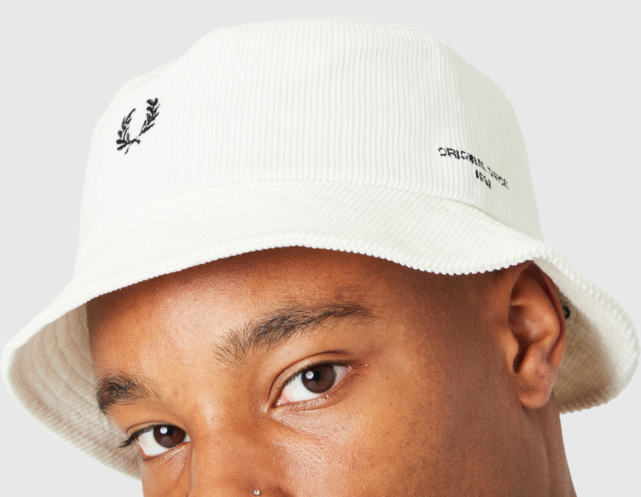 Fred Perry Corduroy Bucket Hat / Ecru *do not publish*