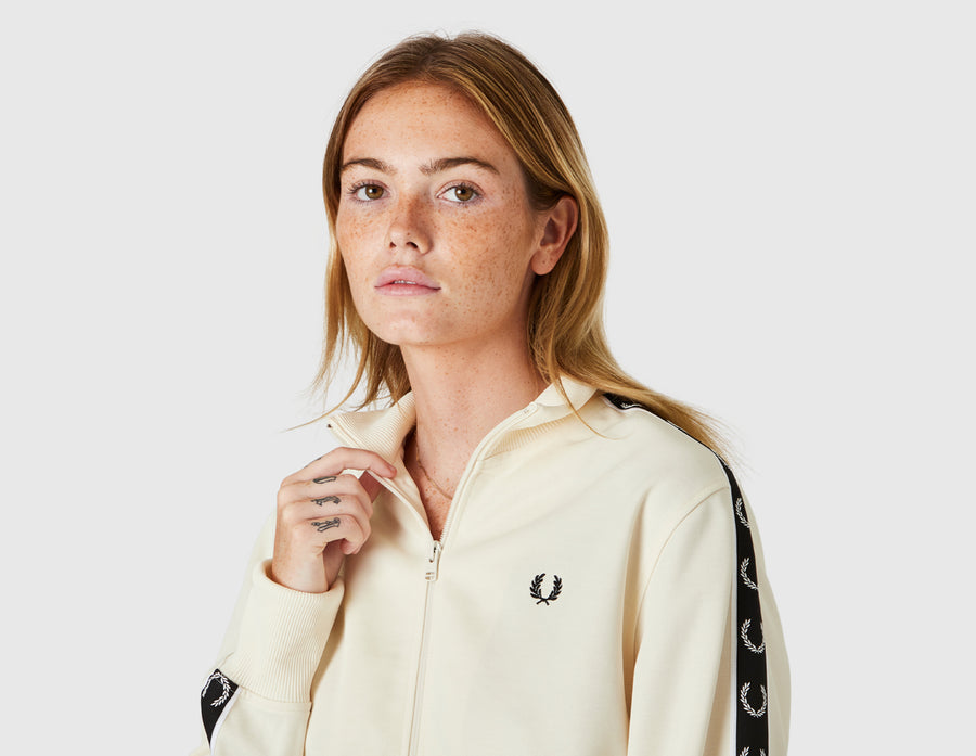 Fred Perry Women's Cropped Taped Track Jacket / Ecru