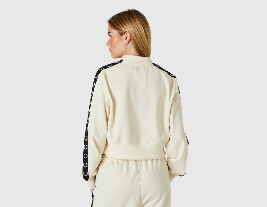 Fred Perry Women's Cropped Taped Track Jacket / Ecru – size? Canada