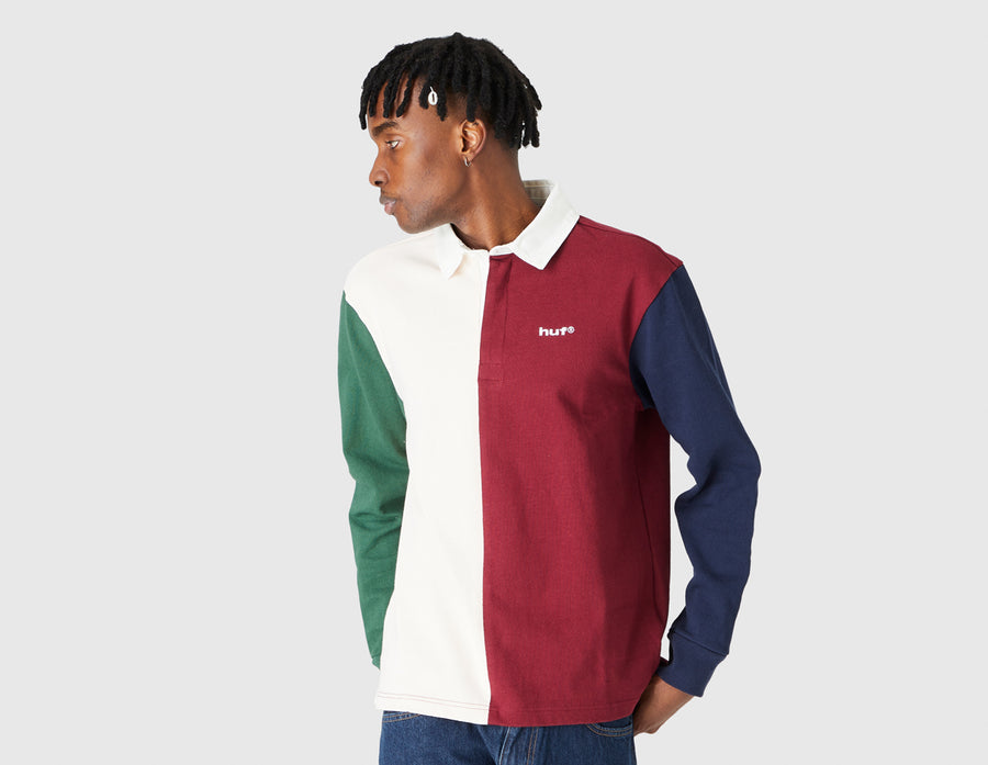 HUF Mick Colour Block Rugby Shirt / Merlot