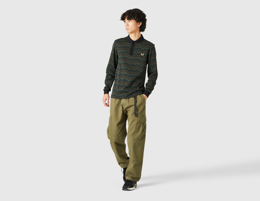 Fred Perry Jacquard Polo Shirt / Night Green