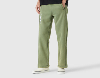 Pleasures Tapeworm Washed Logo Sweatpants / Green