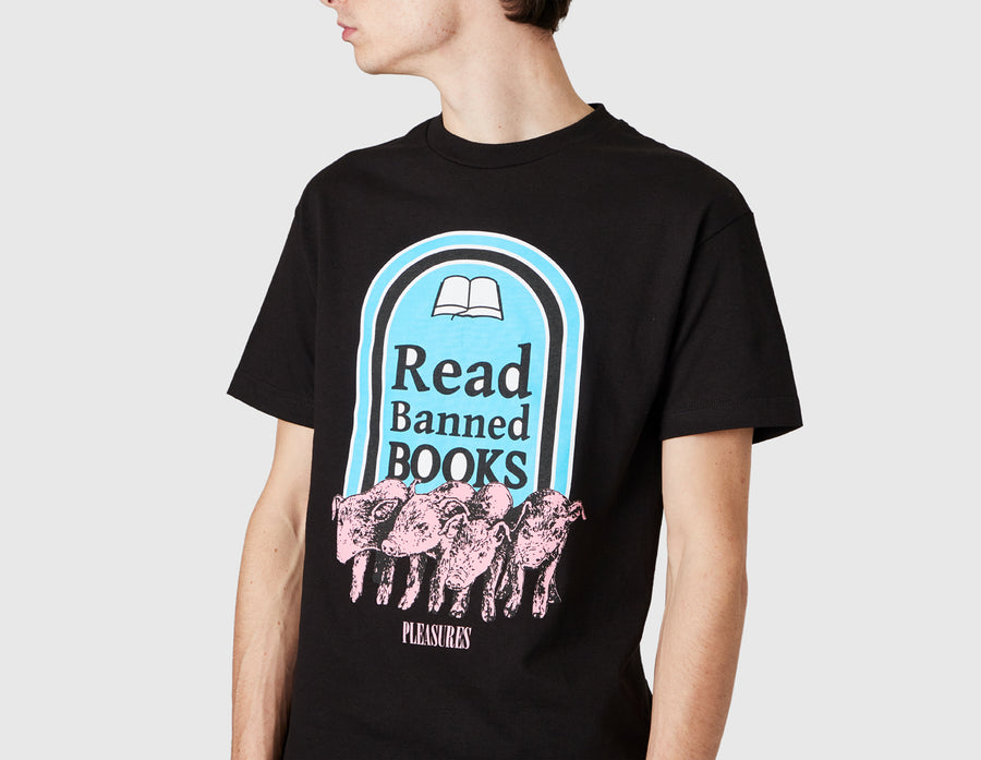 Pleasures Banned Books T-Shirt / Black