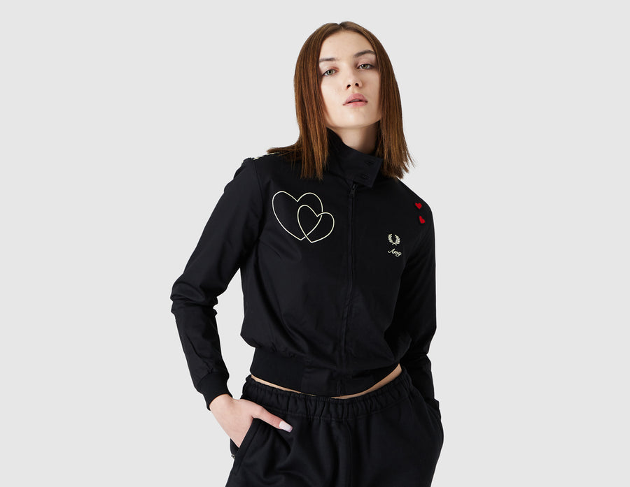 Fred Perry Women's Gingham Yoke Harrington Jacket / Black