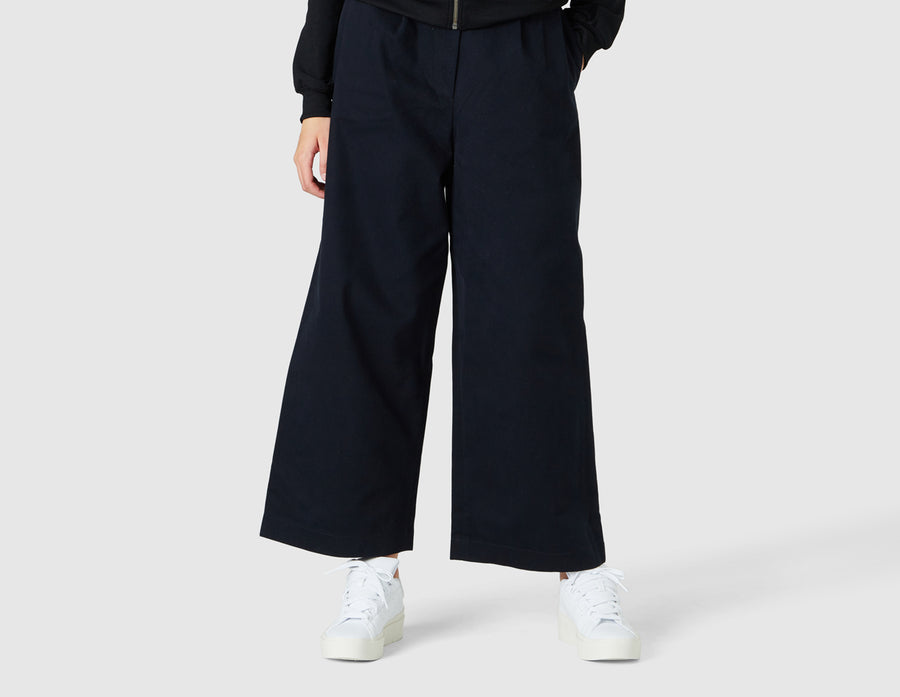 Fred Perry Women's Cropped Wide Leg Trousers / Navy