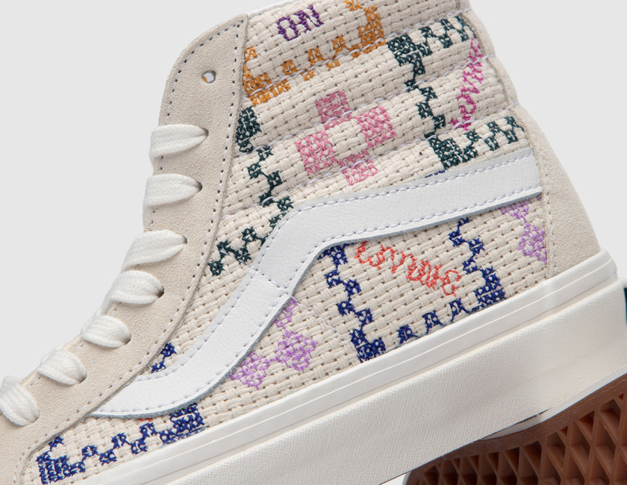 Vans Women's SK8-HI 38 DX Stitched Together Classic White